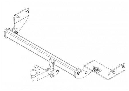 Фаркоп KI 35 для KIA Rio X-Line 2017-2020, Автос, нагрузка 1300/75 кг. БЕЗ подрезки бампера от магазина ФаркопРос